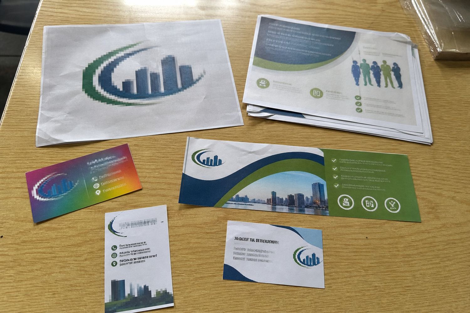 Inconsistent, inexpensive-looking brand materials.
